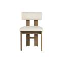 Silla Madera Fresno Natural Asiento Respaldo Tapizado Adiston