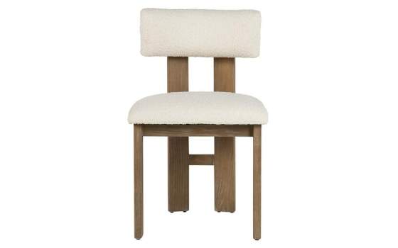 Silla Madera Fresno Natural Asiento Respaldo Tapizado Adiston