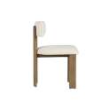 Silla Madera Fresno Natural Asiento Respaldo Tapizado Adiston