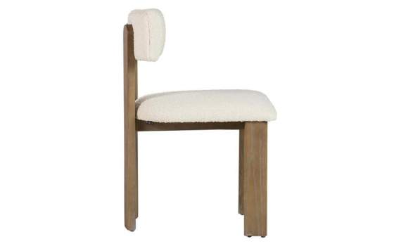 Silla Madera Fresno Natural Asiento Respaldo Tapizado Adiston