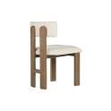 Silla Madera Fresno Natural Asiento Respaldo Tapizado Adiston