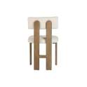 Silla Madera Fresno Natural Asiento Respaldo Tapizado Adiston