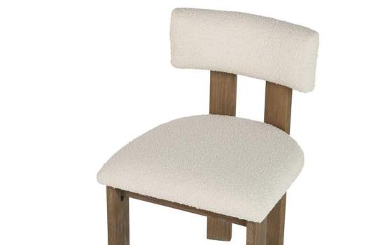 Silla Madera Fresno Natural Asiento Respaldo Tapizado Adiston