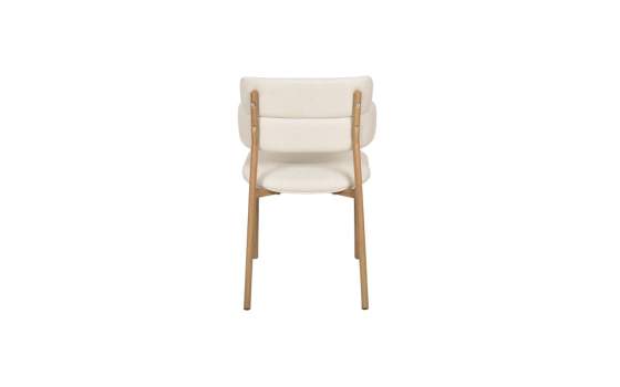 Silla Metal Comedor Actual Tapizada Beige - Serie Arya