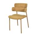 Silla Metal Comedor Actual Tapizada Mostaza - Serie Arya