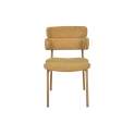 Silla Metal Comedor Actual Tapizada Mostaza - Serie Arya