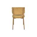 Silla Metal Comedor Actual Tapizada Mostaza - Serie Arya
