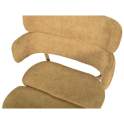 Silla Metal Comedor Actual Tapizada Mostaza - Serie Arya