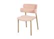 Silla Metal Comedor Actual Tapizada Rosa - Serie Arya