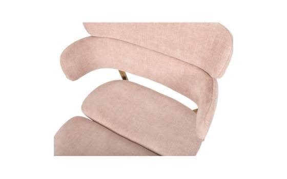 Silla Metal Comedor Actual Tapizada Rosa - Serie Arya