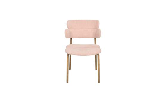 Silla Metal Comedor Actual Tapizada Rosa - Serie Arya