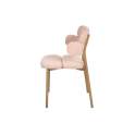 Silla Metal Comedor Actual Tapizada Rosa - Serie Arya