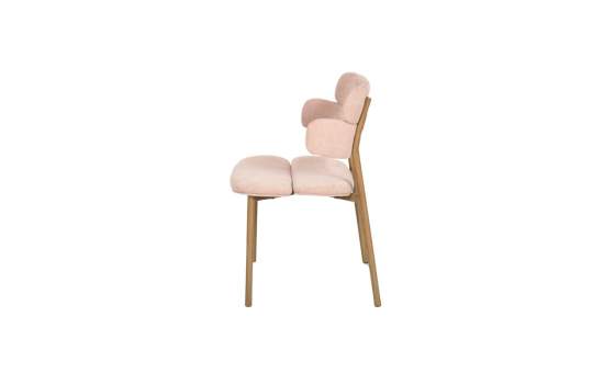 Silla Metal Comedor Actual Tapizada Rosa - Serie Arya