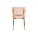 Silla Metal Comedor Actual Tapizada Rosa - Serie Arya