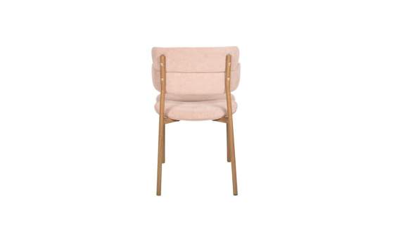 Silla Metal Comedor Actual Tapizada Rosa - Serie Arya