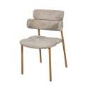 Silla Metal Comedor Actual Tapizada Topo - Serie Arya