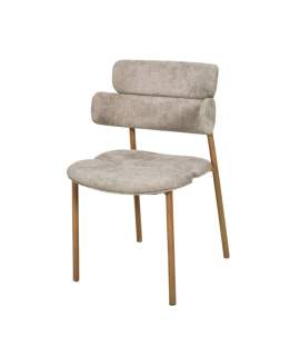 Silla Metal Comedor Actual Tapizada Topo - Serie Arya