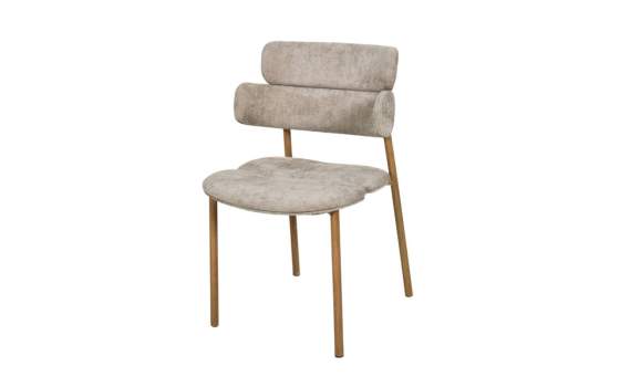 Silla Metal Comedor Actual Tapizada Topo - Serie Arya
