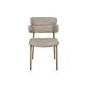 Silla Metal Comedor Actual Tapizada Topo - Serie Arya