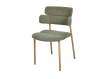 Silla Metal Comedor Actual Tapizada Verde - Serie Arya