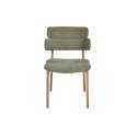 Silla Metal Comedor Actual Tapizada Verde - Serie Arya