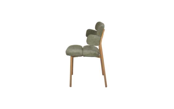 Silla Metal Comedor Actual Tapizada Verde - Serie Arya