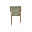 Silla Metal Comedor Actual Tapizada Verde - Serie Arya