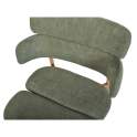 Silla Metal Comedor Actual Tapizada Verde - Serie Arya