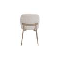 Silla Metalica Color Topo Asiento Respaldo Chenilla Beige Auriac