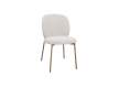 Silla Metalica Moderna Asiento Respaldo Chenilla Beige - Auriac