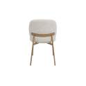 Silla Metalica Moderna Asiento Respaldo Chenilla Beige - Auriac