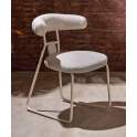 Silla Moderna Metalica Asiento Respaldo Tapizado Kirk