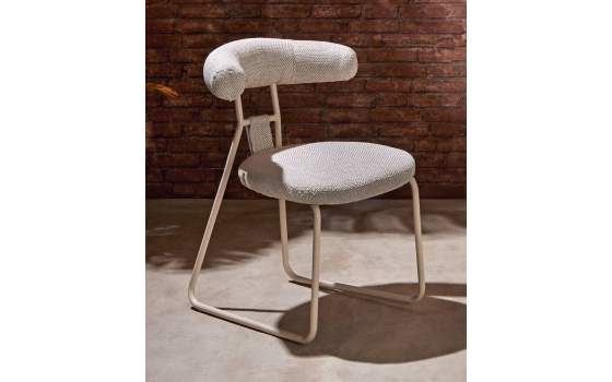 Silla Moderna Metalica Asiento Respaldo Tapizado Kirk