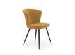 Silla Moderna Tapizada Color Mostaza Patas Metalicas Aldegati