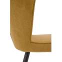 Silla Moderna Tapizada Color Mostaza Patas Metalicas Aldegati