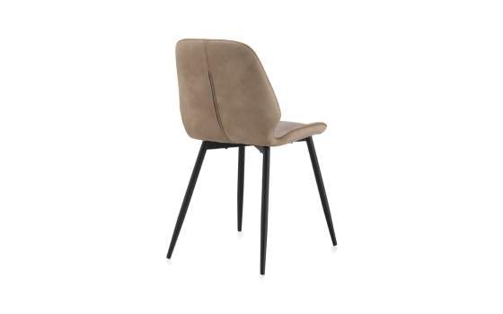 Silla Moderna Tapizada Cruda Patas Metalicas Serie Atiganta