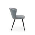 Silla Moderna Tapizada Gris Celeste Patas Metalicas Aldegati