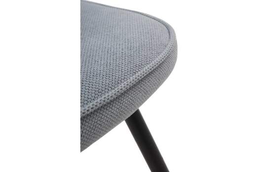 Silla Moderna Tapizada Gris Celeste Patas Metalicas Aldegati