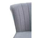Silla Moderna Tapizada Gris Celeste Patas Metalicas Aldegati
