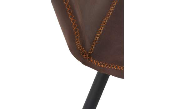 Silla Moderna Tapizada Marron Patas Metalicas Atiganta