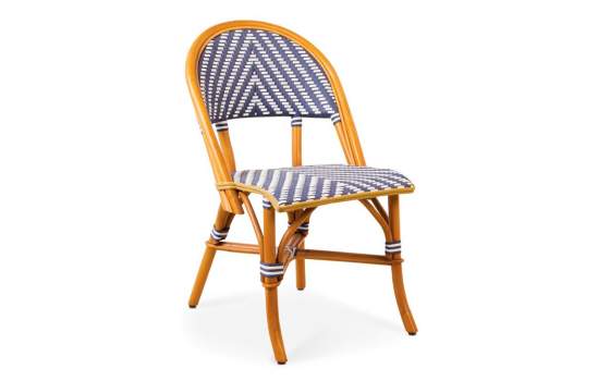 Silla Parisina Hosteleria Ratan y Tejido Sintetico Azul Aitana Silla Parisina Hosteleria Ratan y Tejido Sintetico Azul Aitana
