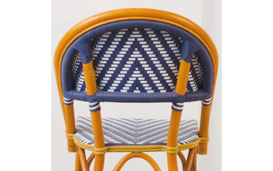 Silla Parisina Hosteleria Ratan y Tejido Sintetico Azul Aitana Silla Parisina Hosteleria Ratan y Tejido Sintetico Azul Aitana