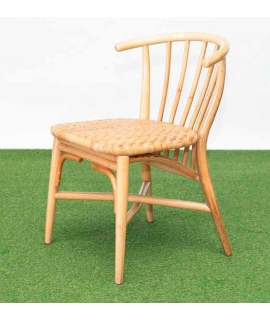 Silla Rattan Natural Asiento Tejido Espiga Tireta Junco Arismas