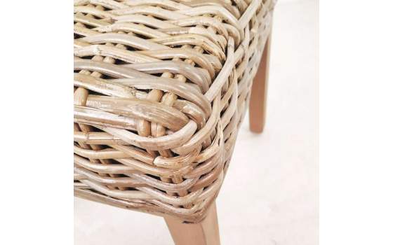 Silla Rattan Natural Grei Elisean