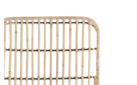 2 Silla Rattan Forja Exterior con Cojin Marron Serie Rattanwund