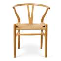 Silla Roble Actual Natural Asiento Tejido Serie Dinastia