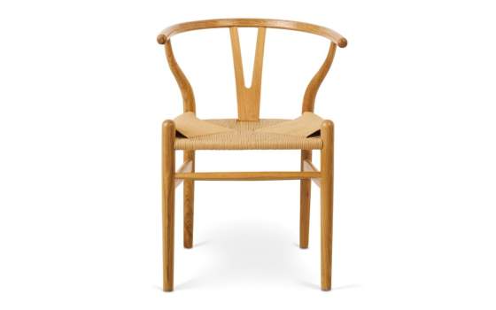 Silla Roble Actual Natural Asiento Tejido Serie Dinastia