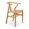 Silla Roble Actual Natural Asiento Tejido Serie Dinastia