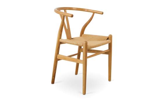 Silla Roble Actual Natural Asiento Tejido Serie Dinastia