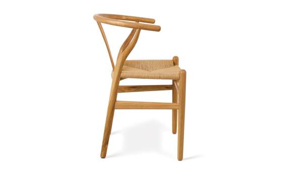 Silla Roble Actual Natural Asiento Tejido Serie Dinastia